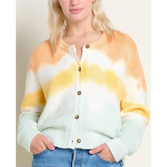 NEW TOAD&CO bianca crew cardigan in poppy tie dye - Picture 3 of 4